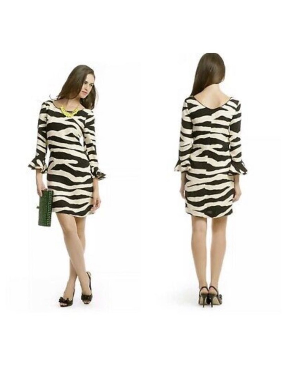 Kate Spade Andorra Zebra Striped Dress Size 6 NWOT - Picture 2 of 9